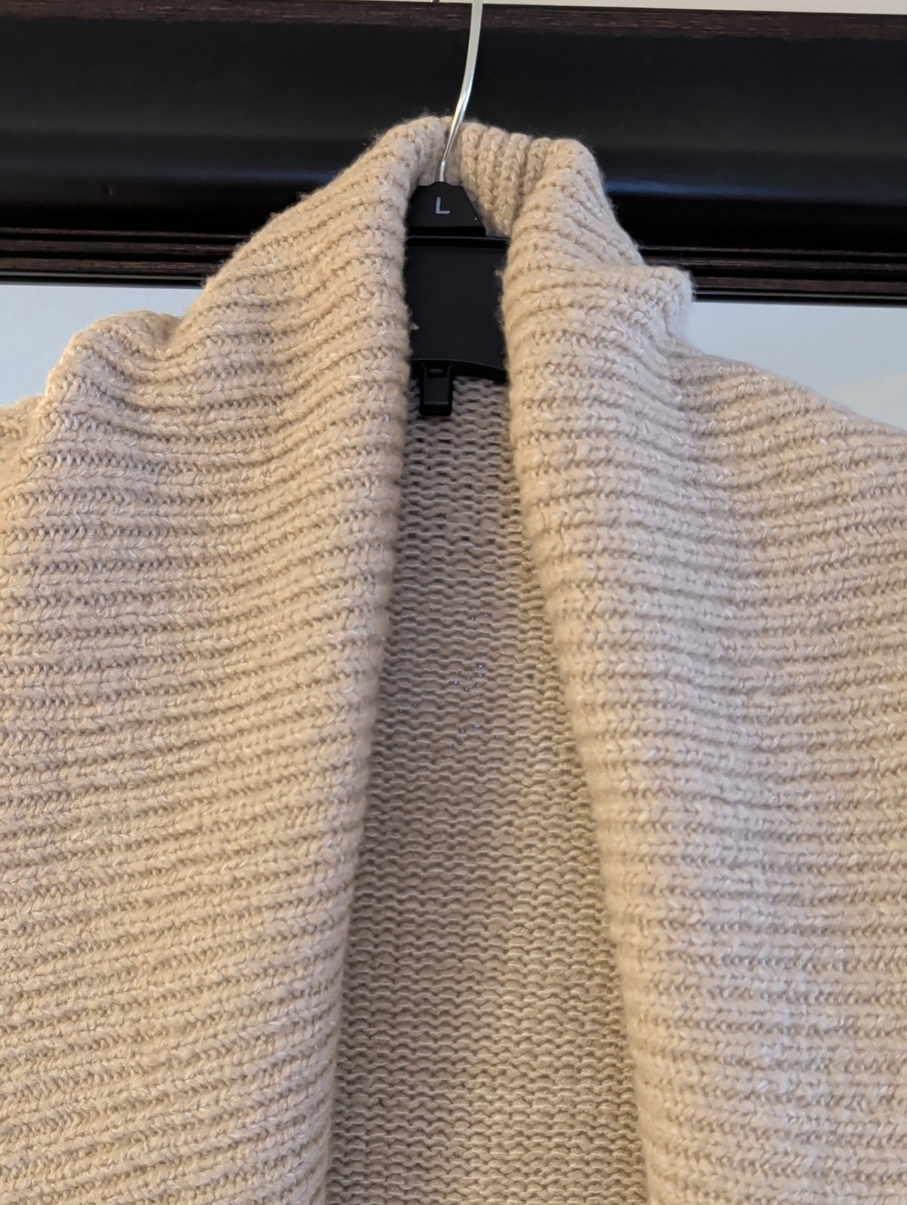 Vince Draped Open-Front Wool Blend Cardigan in Light Beige - Picture 4 of 10